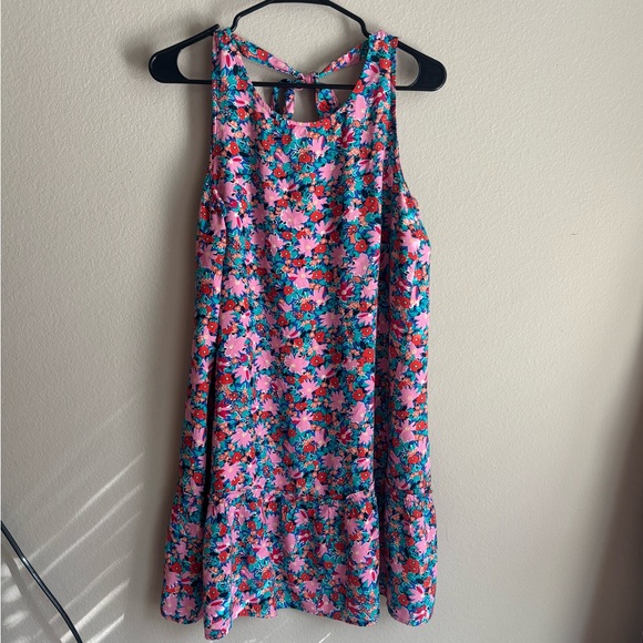 LOFT Daisy Tie-Back Flounce Dress | Size Medium Petite - Picture 4 of 9